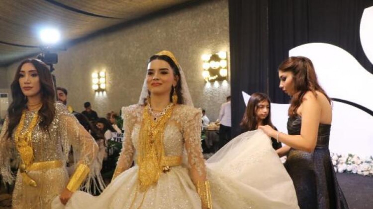 Aşiret düğününde geline 7 kilo altın takıldı