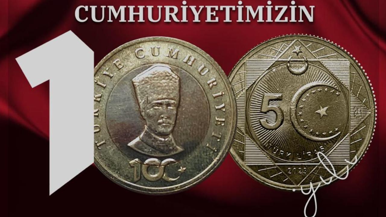 Cumhuriyet'in 100. yılına özel hatıra para Resmi Gazete'de