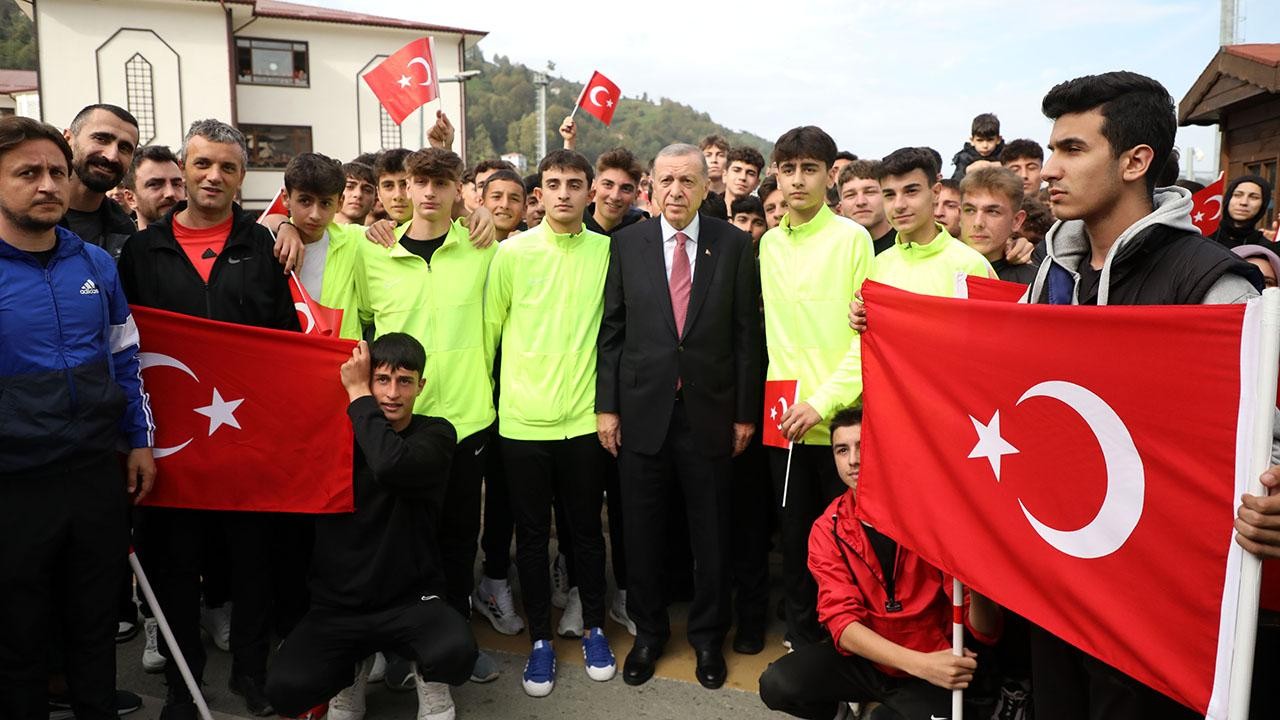 Cumhurbaşkanı Recep Tayyip Erdoğan Rize'de