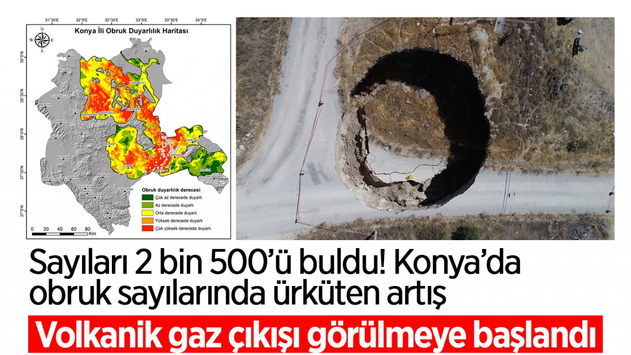 Sayıları 2 bin 500’ü buldu! Konya’da obruk sayılarında ürküten artış: Volkanik gaz çıkışı görülmeye başlandı