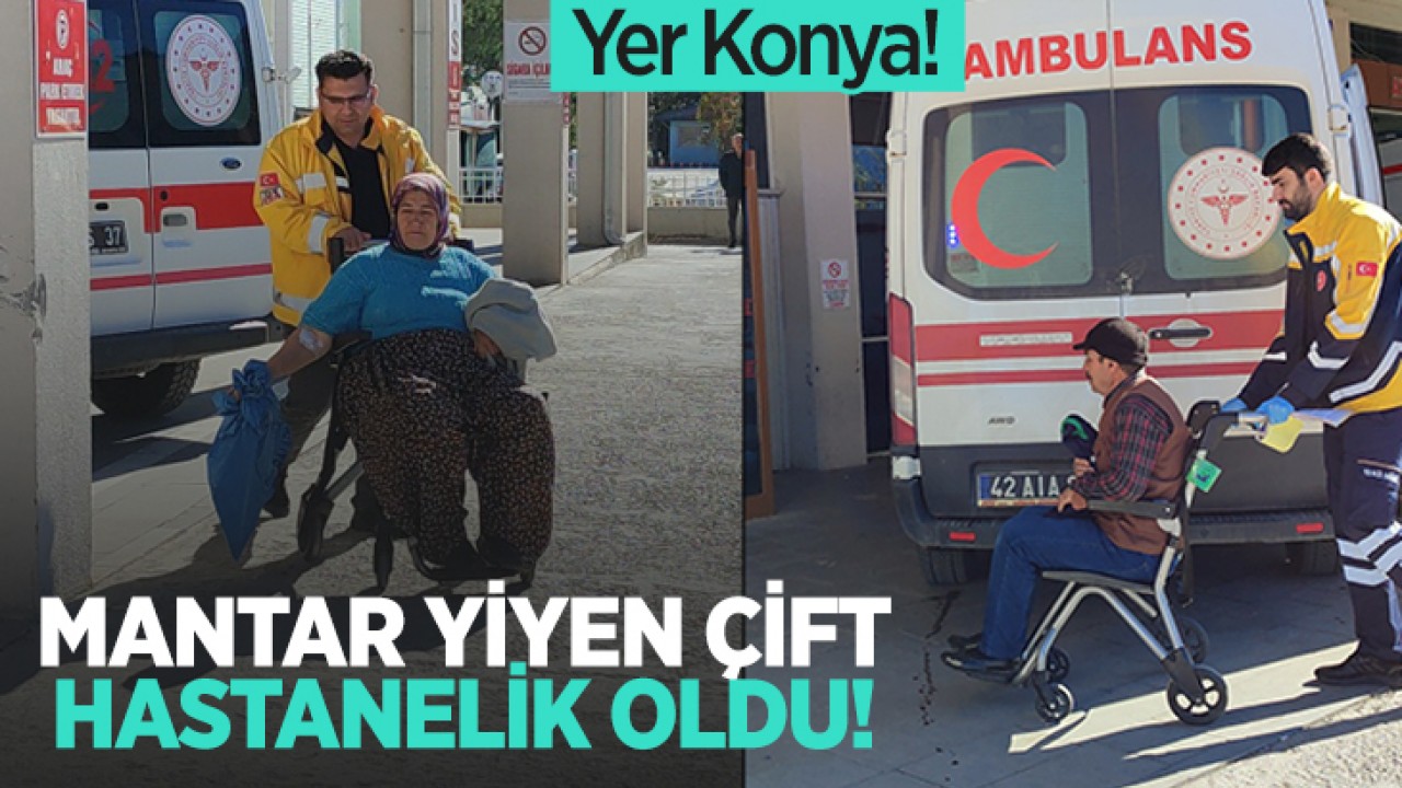 Konya'da yedikleri mantar hastanelik etti!