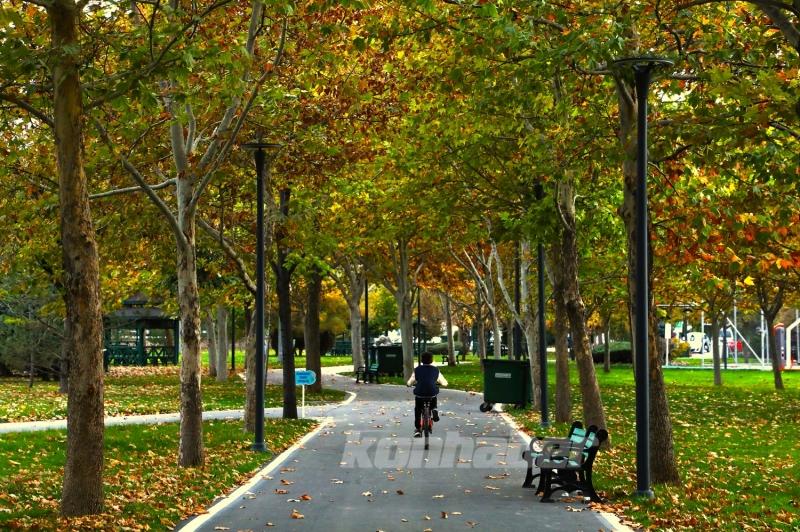 Karatay’ın parklarında sonbahar tüm renkleriyle yaşanıyor