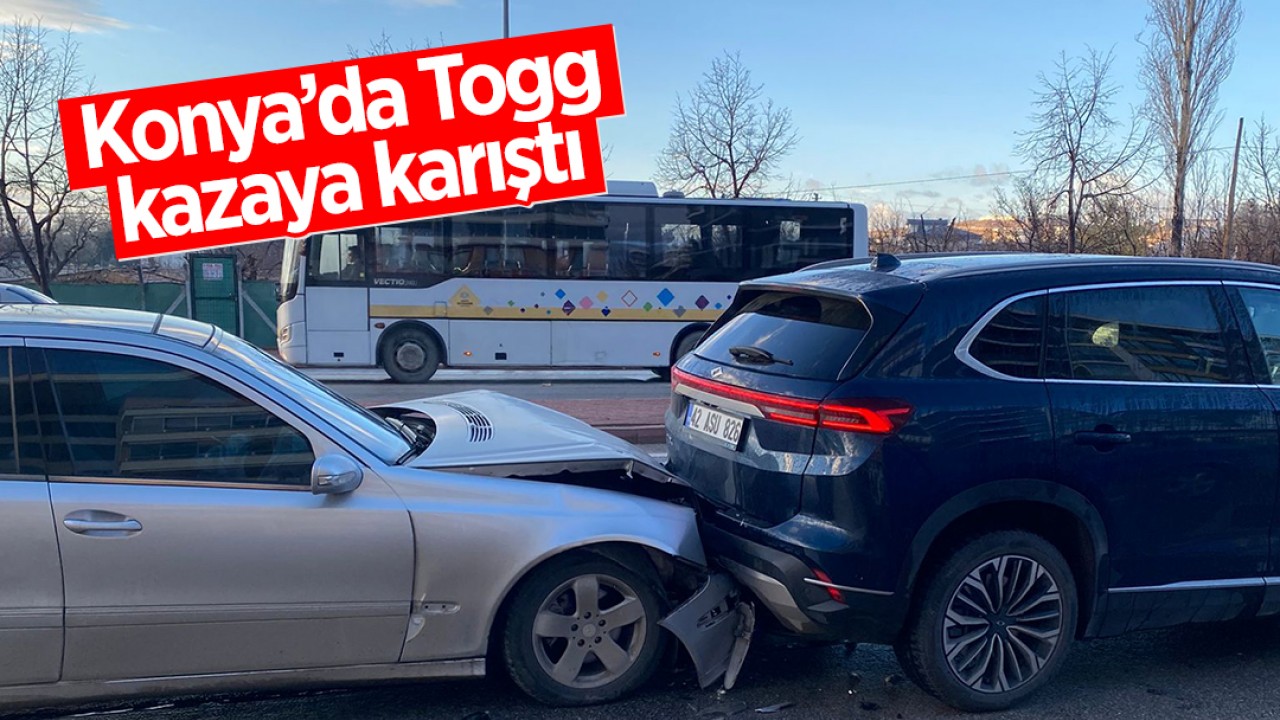 Konya’da Togg kazaya karıştı