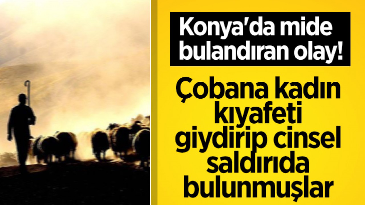 Konya'da mide bulandıran olay! Çobana kadın kıyafeti giydirip cinsel saldırıda bulunmuşlar 