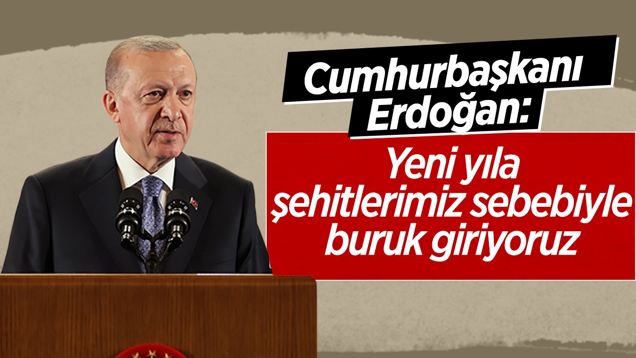 Cumhurbaşkanı Erdoğan: Yeni yıla şehitlerimiz sebebiyle buruk giriyoruz