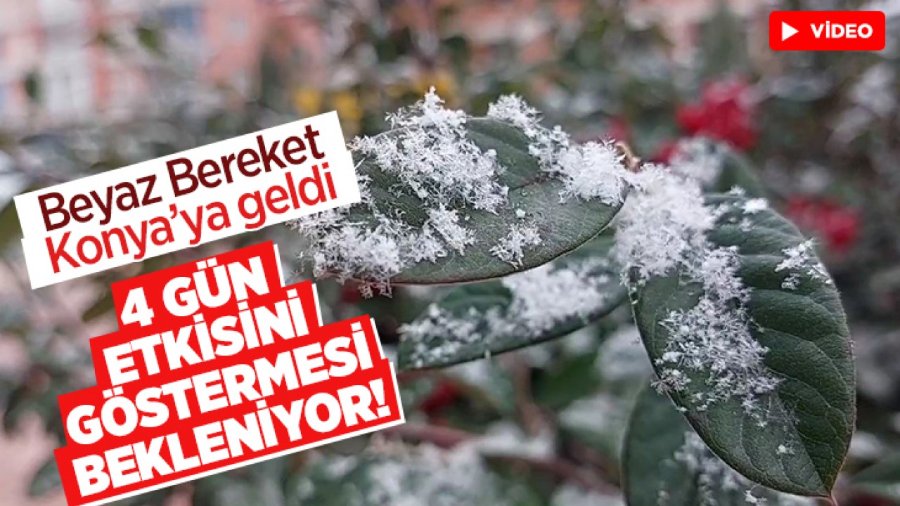 Konya'da kar yağışı başladı: 4 gün etkisini göstermesi bekleniyor!