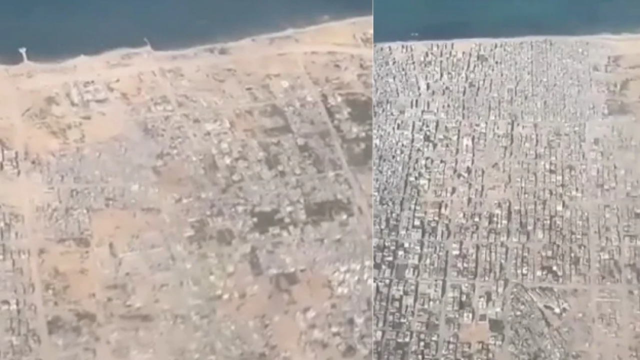 Gazze’deki yıkım havadan görüntülendi