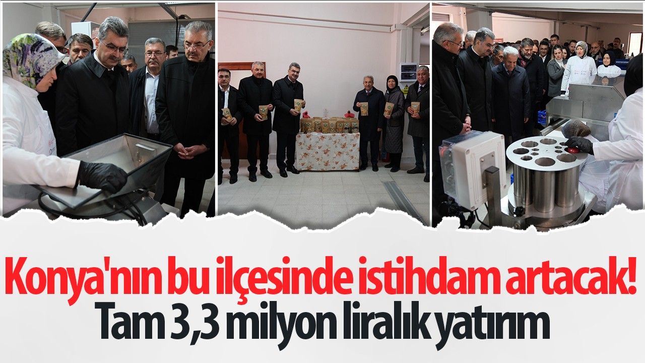 Konya'nın bu ilçesinde istihdam artacak! Tam 3,3 milyon liralık bir yatırım: 250 metrekarelik alan modern ekipmanlarla donatıldı