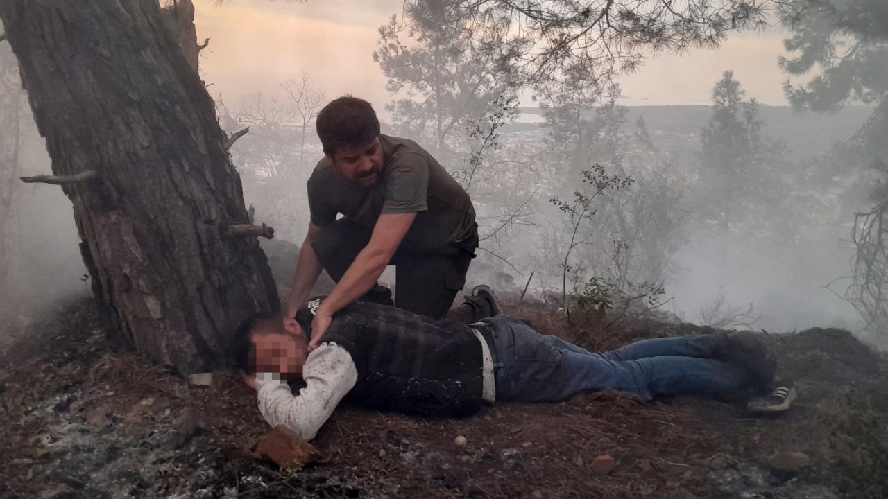 Ormanda yangın çıkardı; ’Isınmak amacıyla yaktım’ dedi