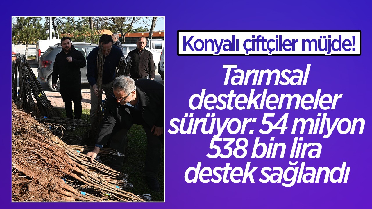 Konyalı çiftçiler müjde! Tarımsal desteklemeler sürüyor: 54 milyon 538 bin lira destek sağlandı