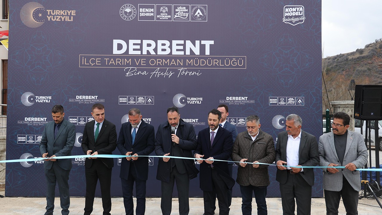 Konya Büyükşehir’in Derbent’e kazandırdığı İlçe Tarım Ve Orman Müdürlüğü binası açıldı