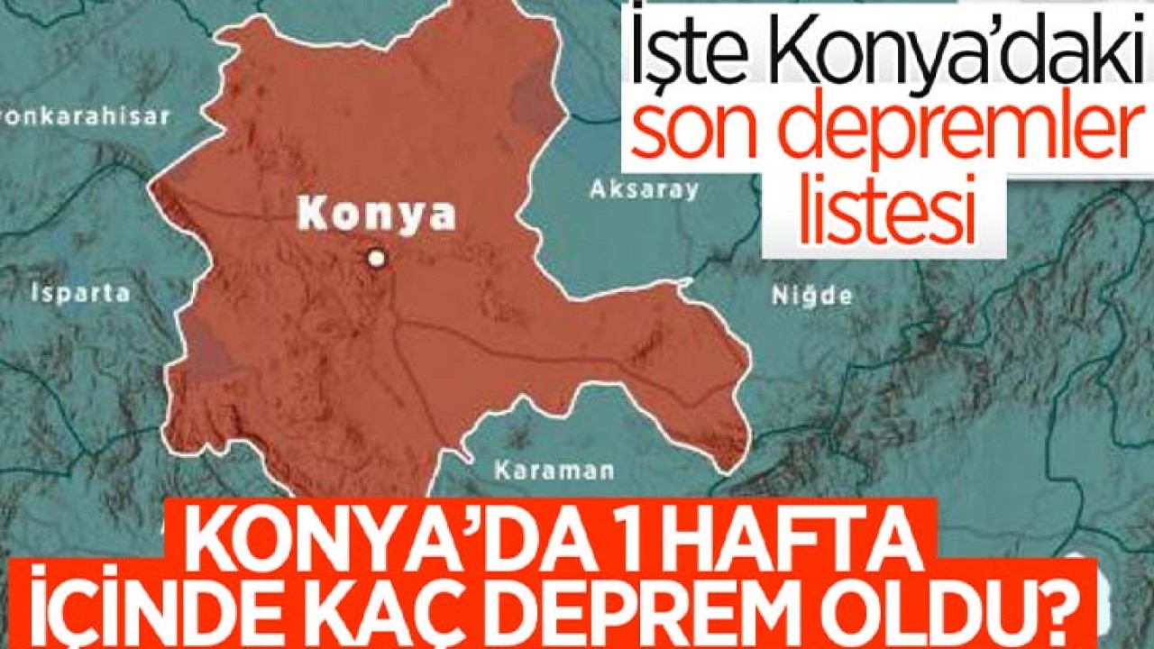 Konya'da 1 hafta içinde kaç deprem oldu? İşte Konya'da gerçekleşen son depremler