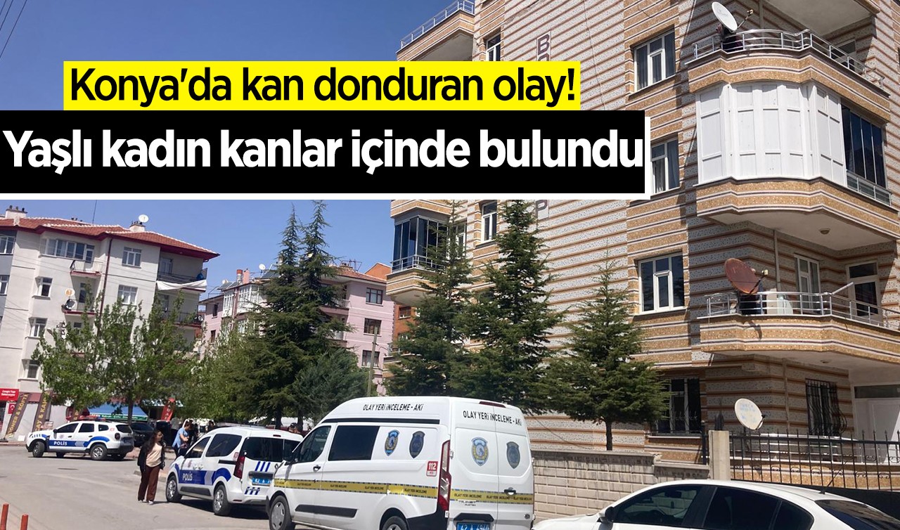 Konya'da kan donduran olay! Yaşlı kadın kanlar içinde bulundu