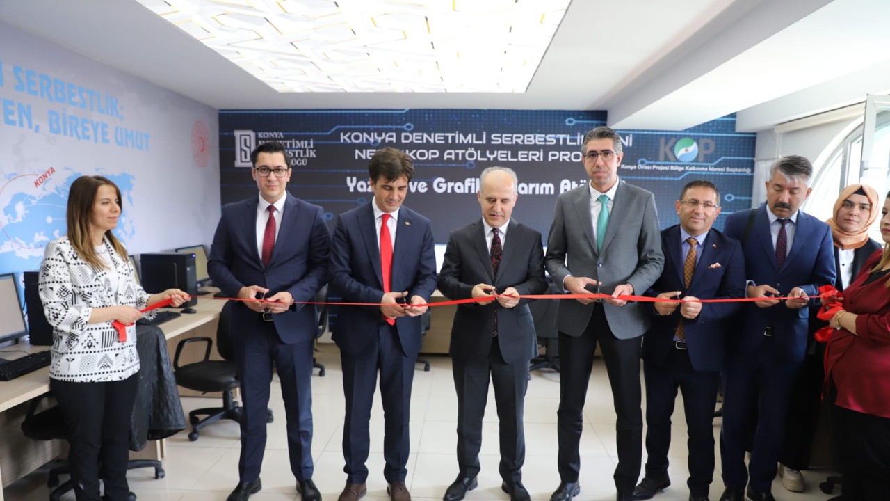 Konya Denetimli Serbestlik Müdürlüğünde yazılım ve grafik tasarım atölyesi ile kütüphane açıldı