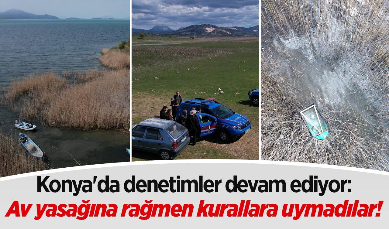 Konya'da denetimler devam ediyor: Av yasağına rağmen kurallara uymadılar!