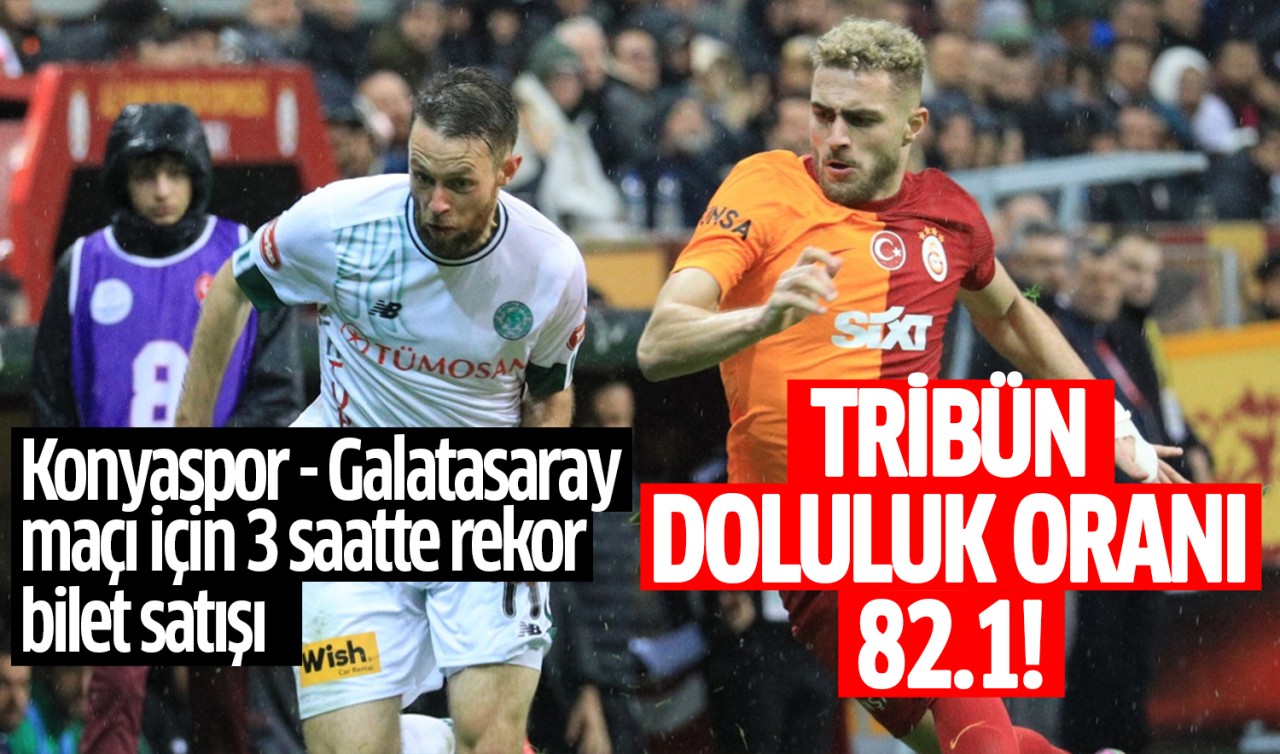 Konyaspor – Galatasaray maçı için 3 saatte rekor bilet satışı: Tribün doluluk oranı yüzde 82.1!