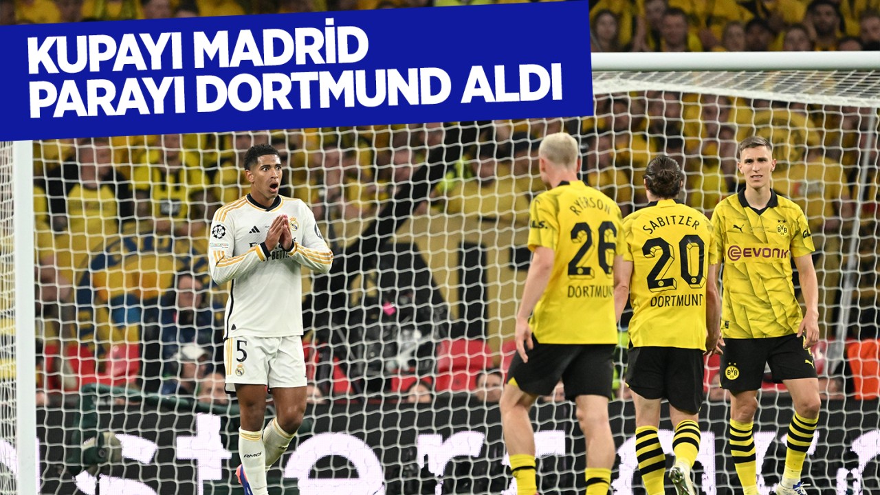 Şampiyonlar Ligi finalinde son düdük çaldı: Kupayı Real Madrid, parayı Dortmund aldı!