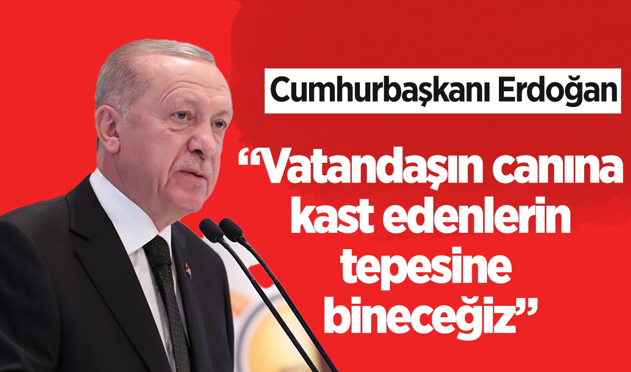 Cumhurbaşkanı Erdoğan: Vatandaşın canına kast edenlerin tepesine bineceğiz