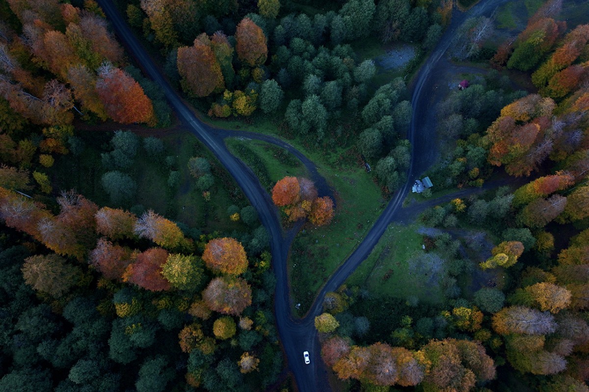 Samsun’da Nebiyan Dağı sonbahar renklerine büründü