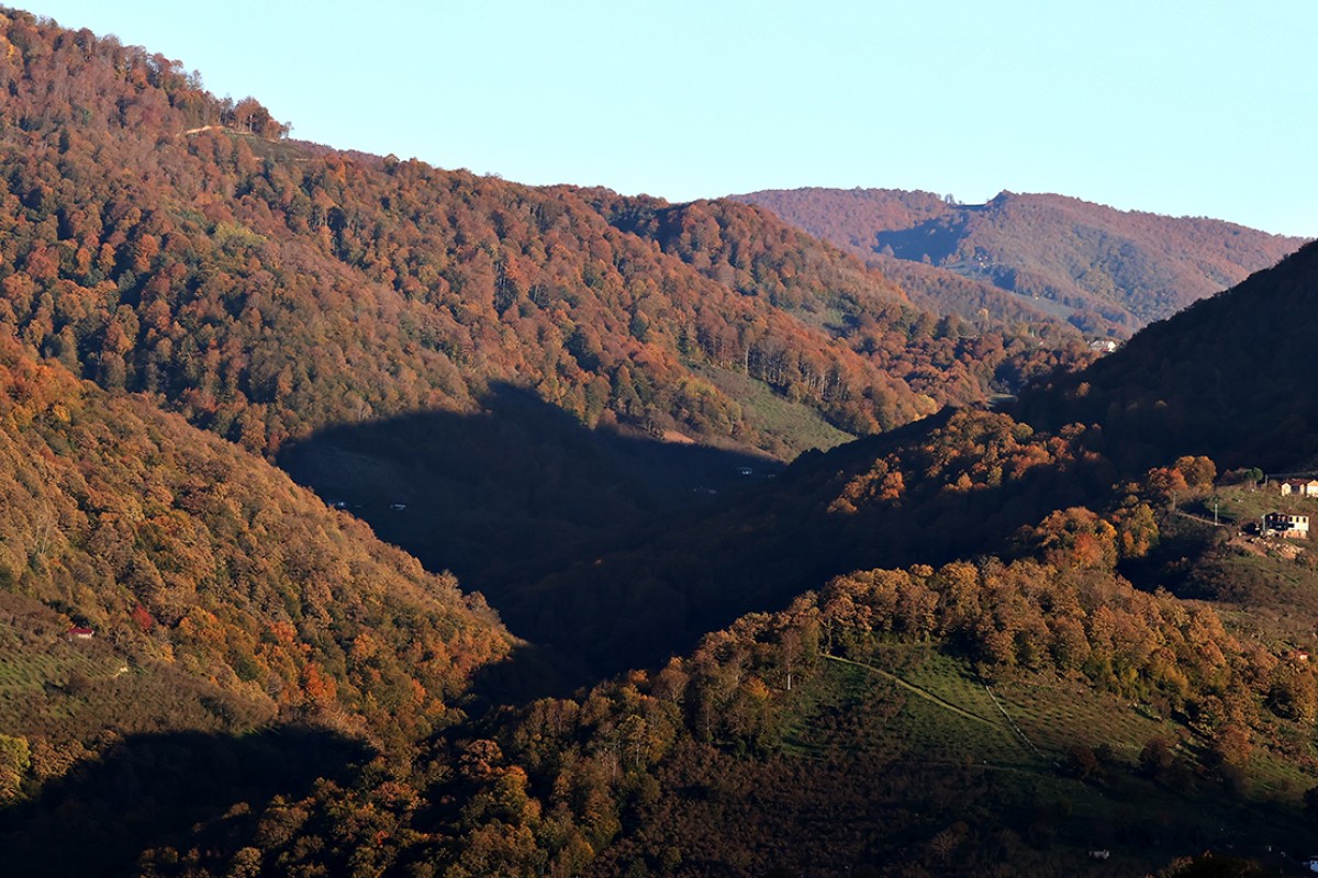 Samsun’da Nebiyan Dağı sonbahar renklerine büründü