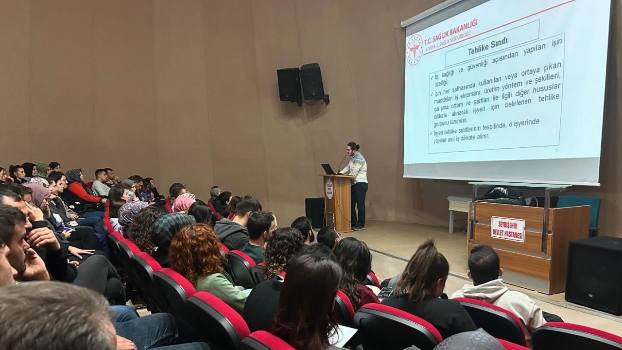 Seydişehir'de sağlıkçılara iş sağlığı ve güvenliği eğitimi verildi