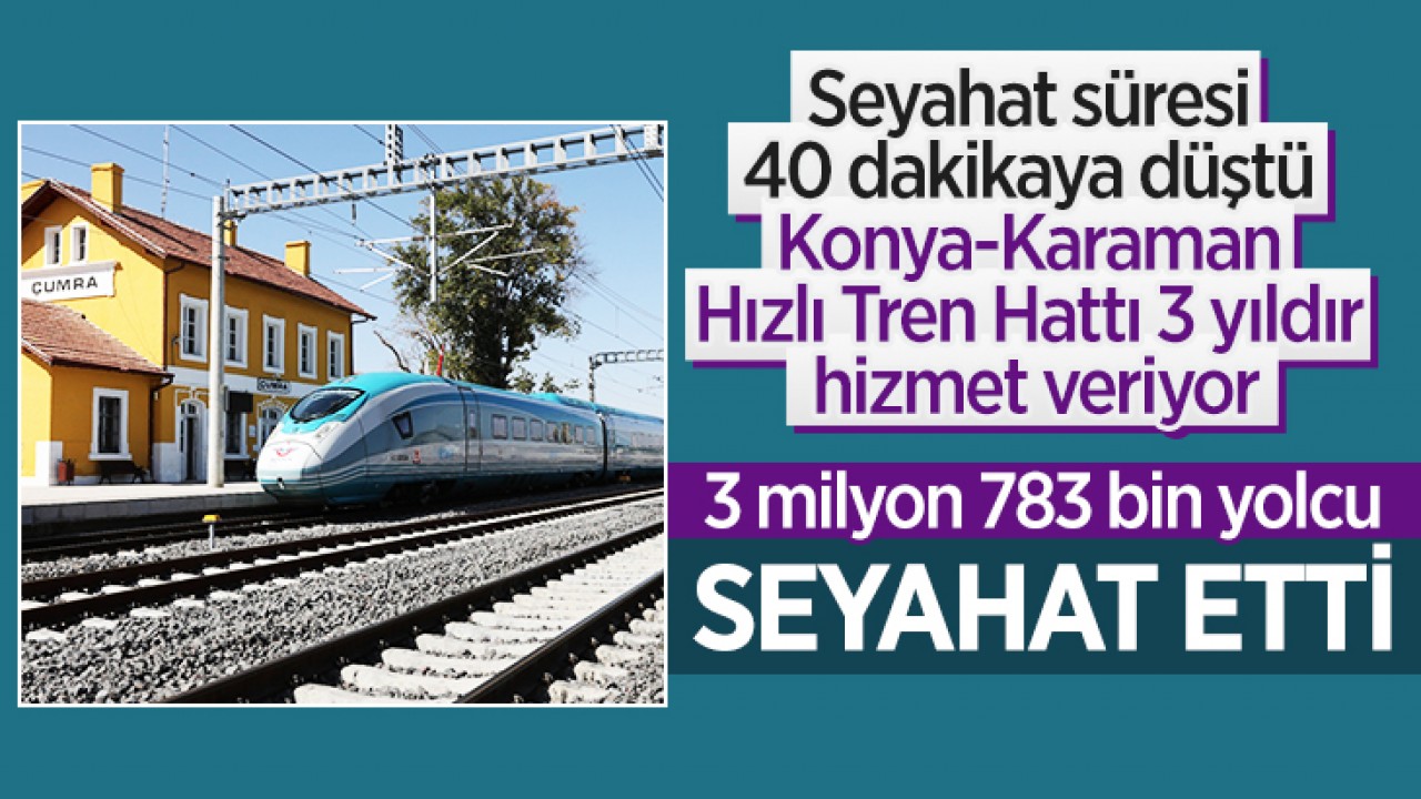 Seyahat süresi 40 dakikaya düştü: Konya-Karaman Hızlı Tren Hattı 3 yıldır hizmet veriyor