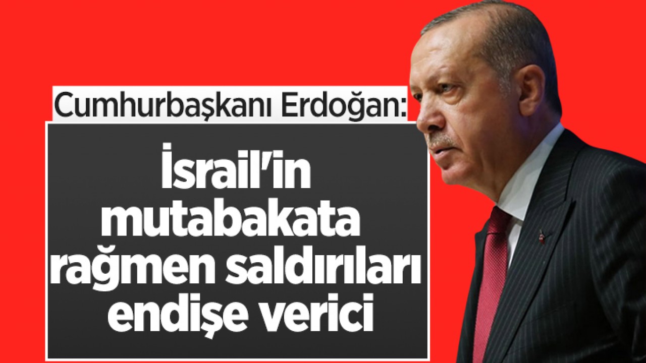 Cumhurbaşkanı Erdoğan: İsrail'in mutabakata rağmen saldırıları endişe verici