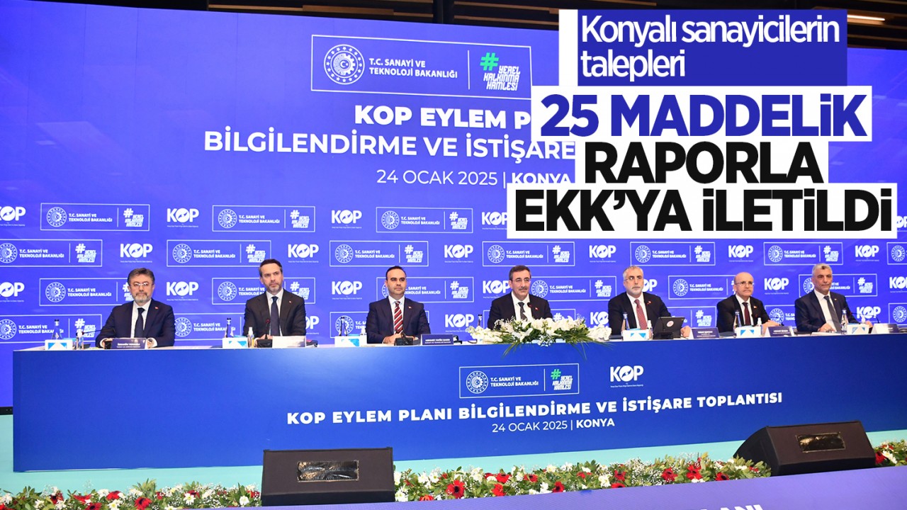 Konyalı sanayicilerin talepleri 25 maddelik raporla EKK'ya iletildi