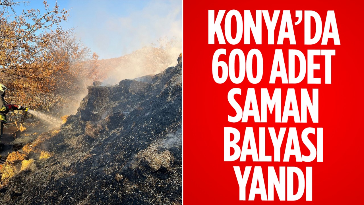 Konya’da 600 adet saman balyası yandı