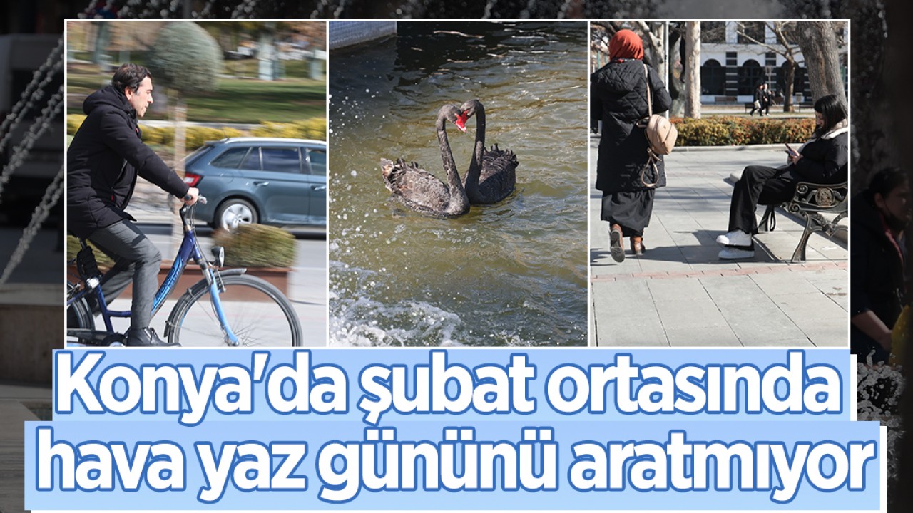 Konya'da şubat ortasında hava yaz gününü aratmıyor