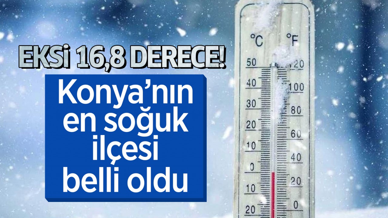 Eksi 16,8 derece! Konya'nın en soğuk ilçesi belli oldu