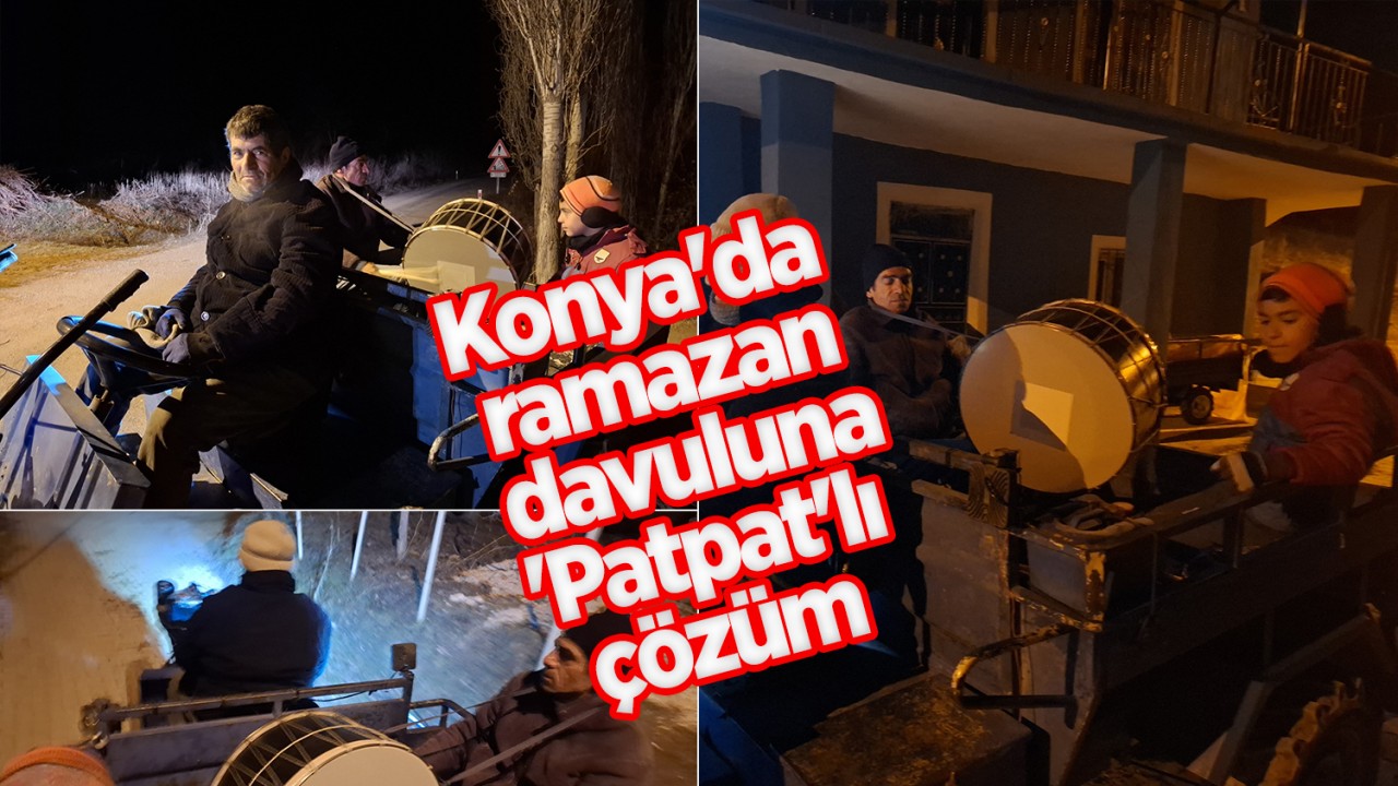 Konya'da ramazan davuluna 'Patpat'lı çözüm