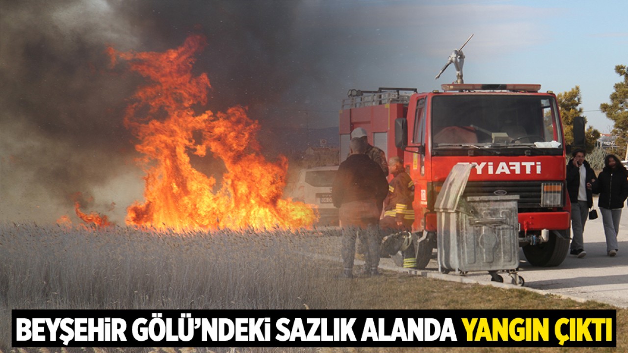 Beyşehir Gölü'ndeki sazlık alanda yangın çıktı!