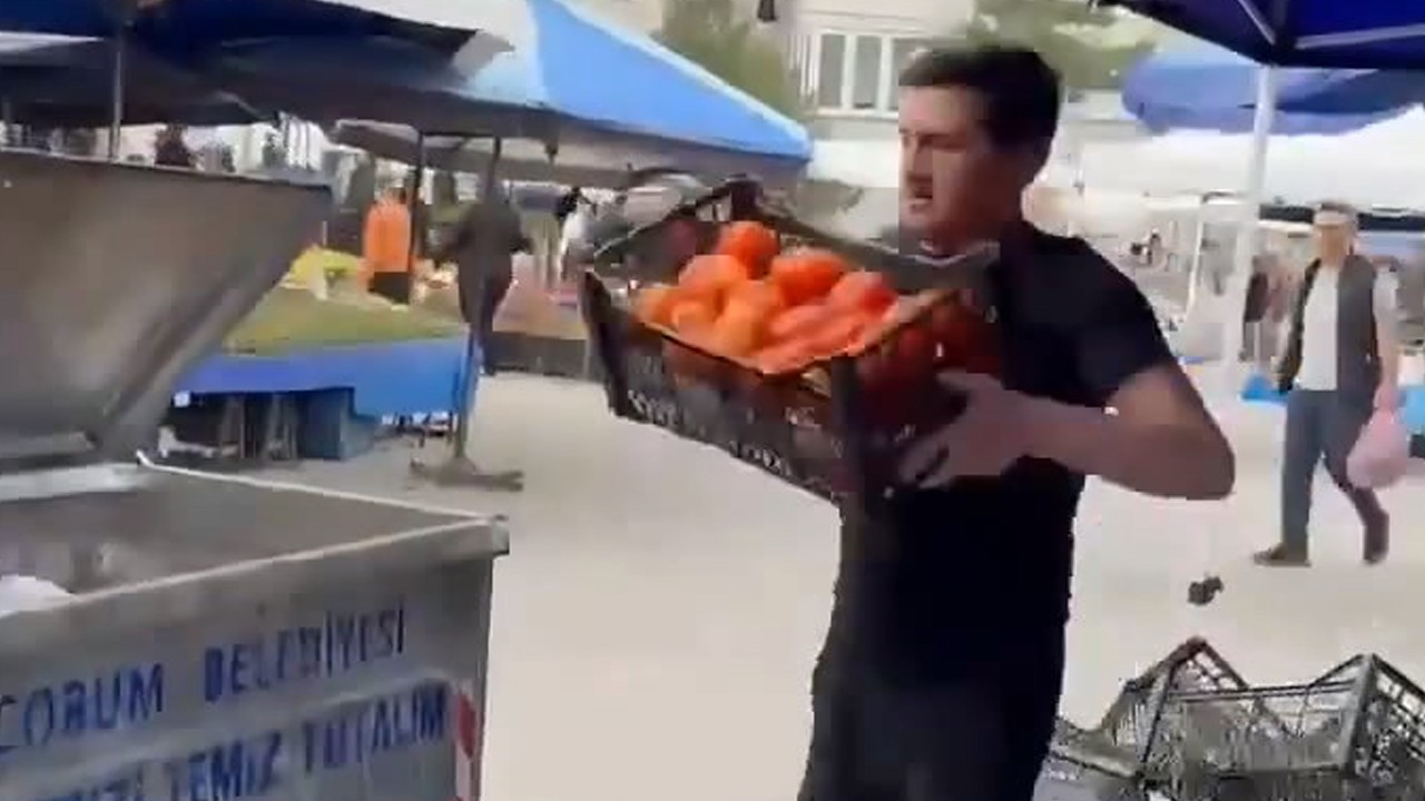 Domatesleri çöpe döken pazarcıya milyonluk para cezası