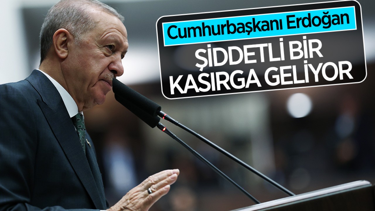 Cumhurbaşkanı Erdoğan: Şiddetli bir kasırga geliyor