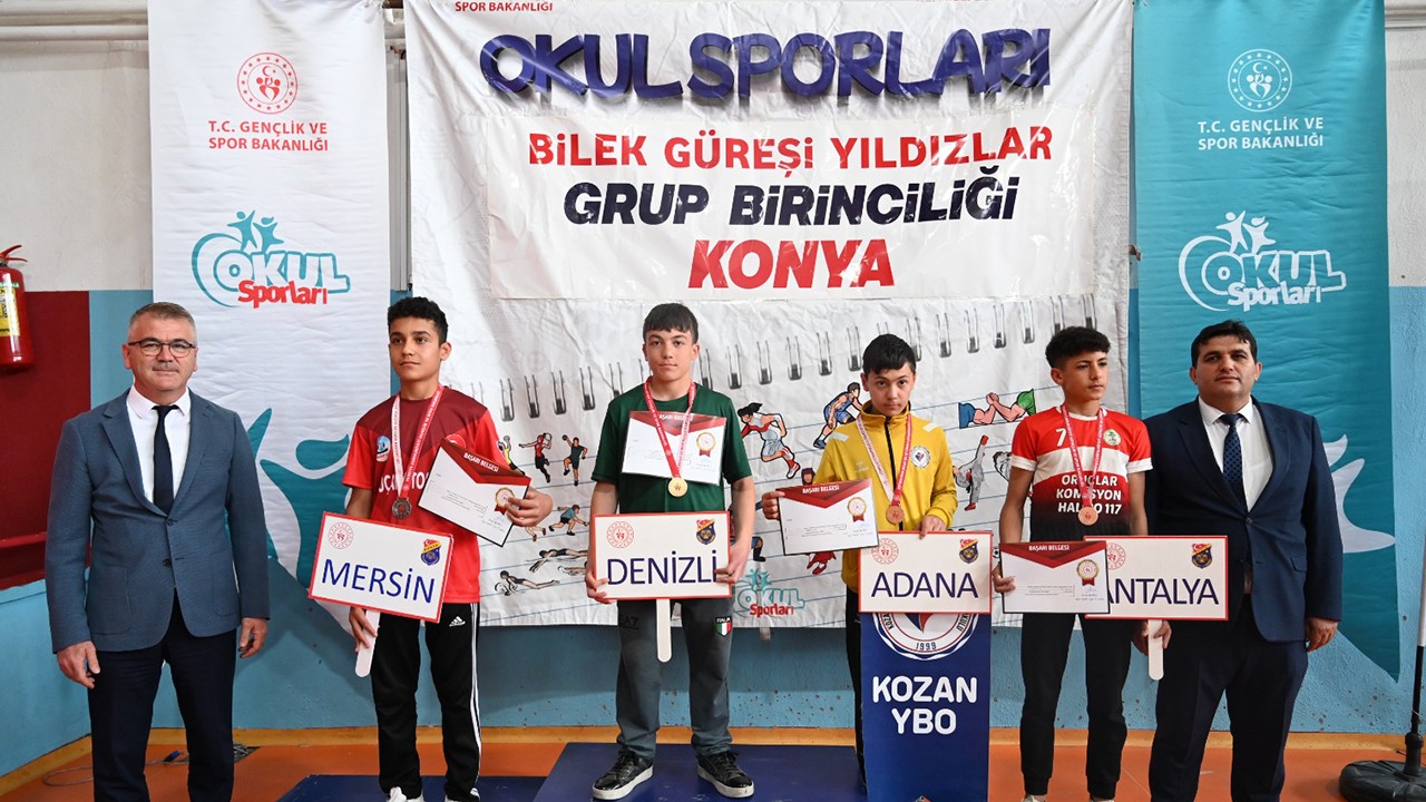 Okul Sporları Yıldızlar Bilek Güreşi Grup Müsabakaları, Konya'da başladı