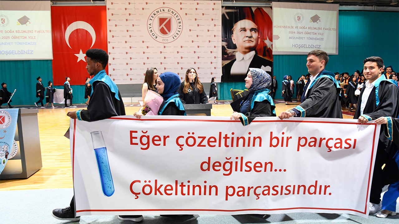 KTÜN Mühendislik ve Doğa Bilimleri Fakültesi’nde mezuniyet coşkusu