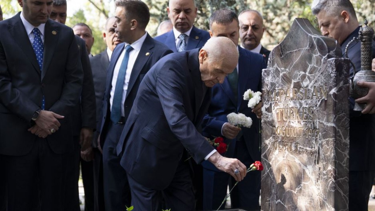 Bahçeli, Türkeş'in kabrinde