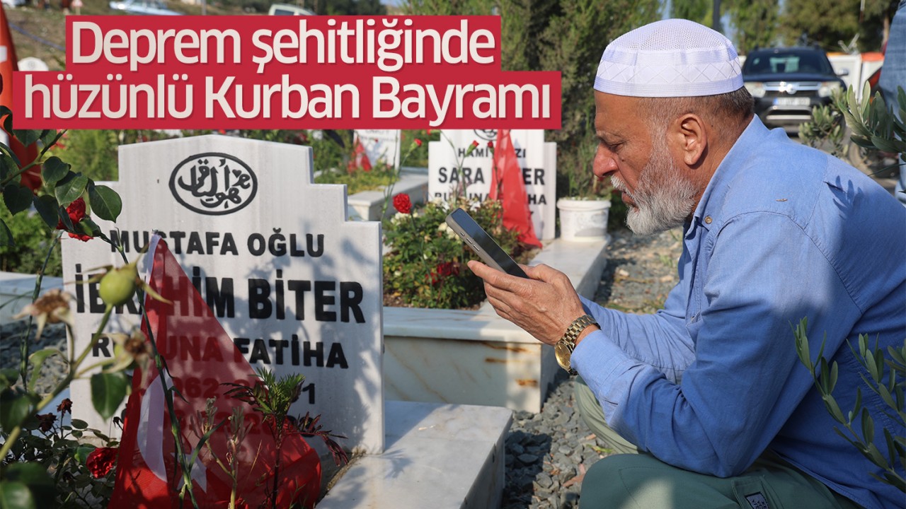 Deprem şehitliğinde hüzünlü Kurban Bayramı