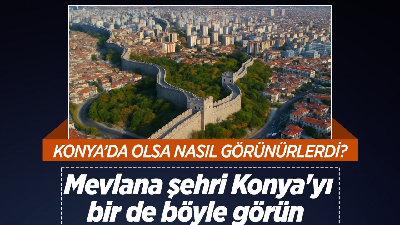 Konya'da olsa nasıl görünürlerdi? Mevlana şehri Konya'yı bir de böyle görün