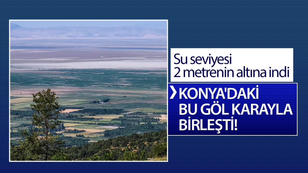 Su seviyesi 2 metrenin altına indi: Konya'daki bu göl karayla birleşti!