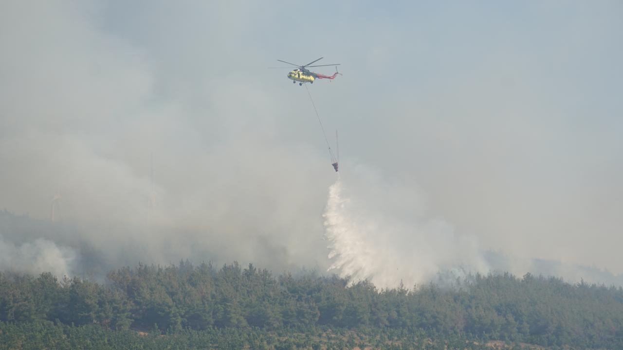 Tekirdağ’daki orman yangınına müdahele sürüyor