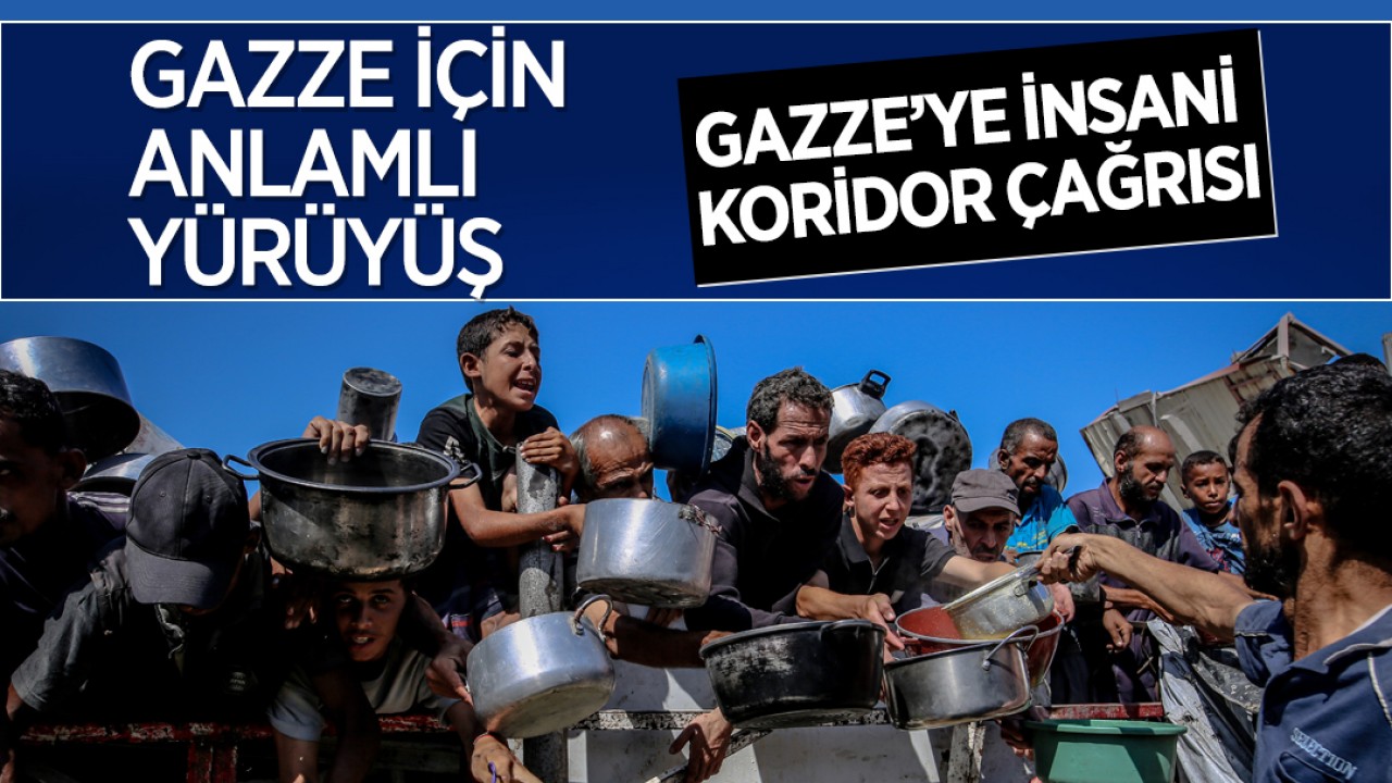 Gazze için anlamlı yürüyüş: “Gazze’ye insani koridor“ çağrısı