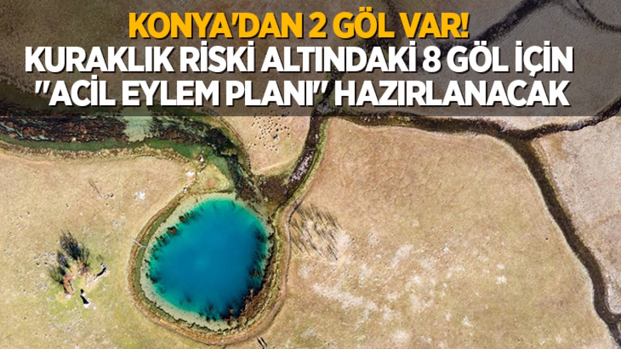 Konya’dan 2 göl var! Kuraklık riski altındaki 8 göl için “acil eylem planı“ hazırlanacak