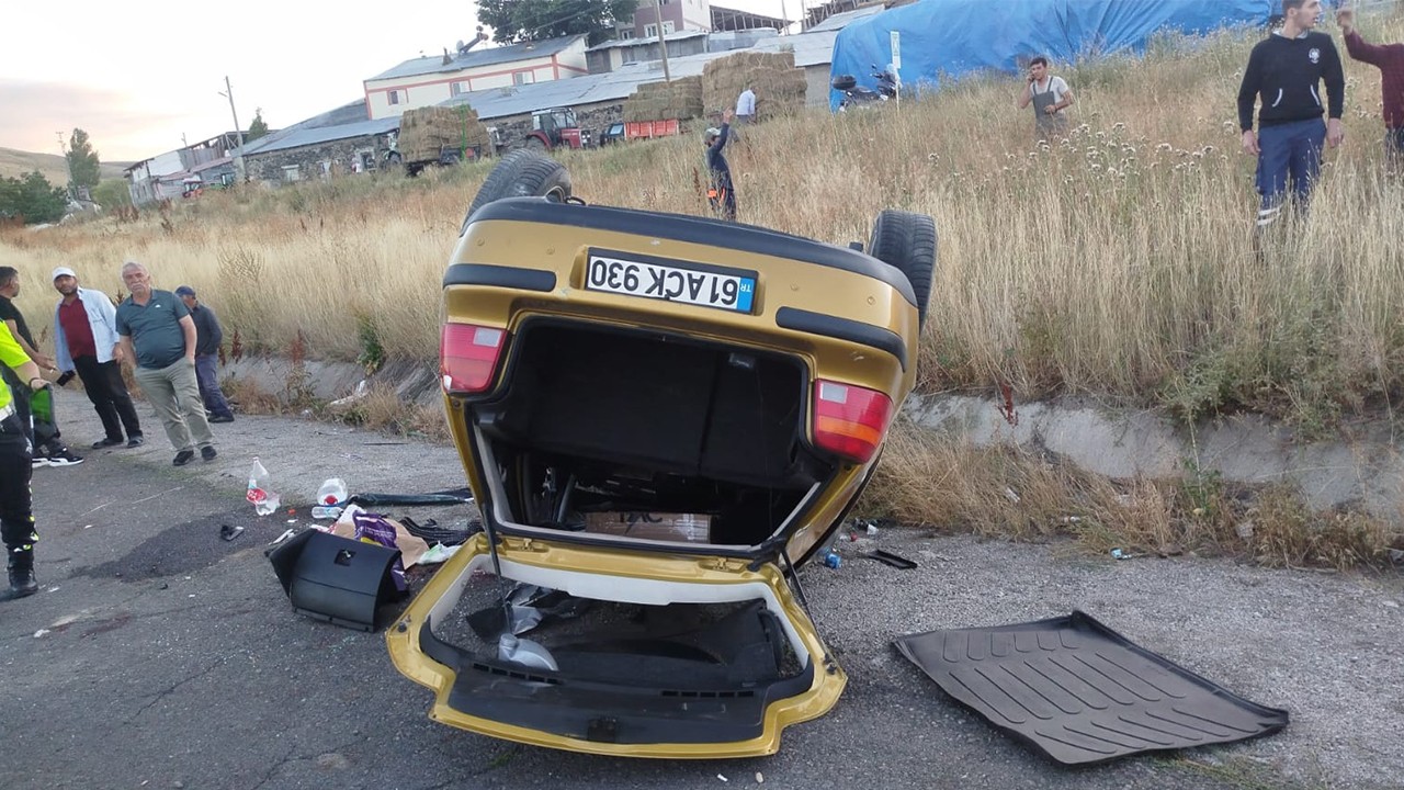Takla atan otomobildeki 1 kişi öldü, sürücü ağır yaralandı