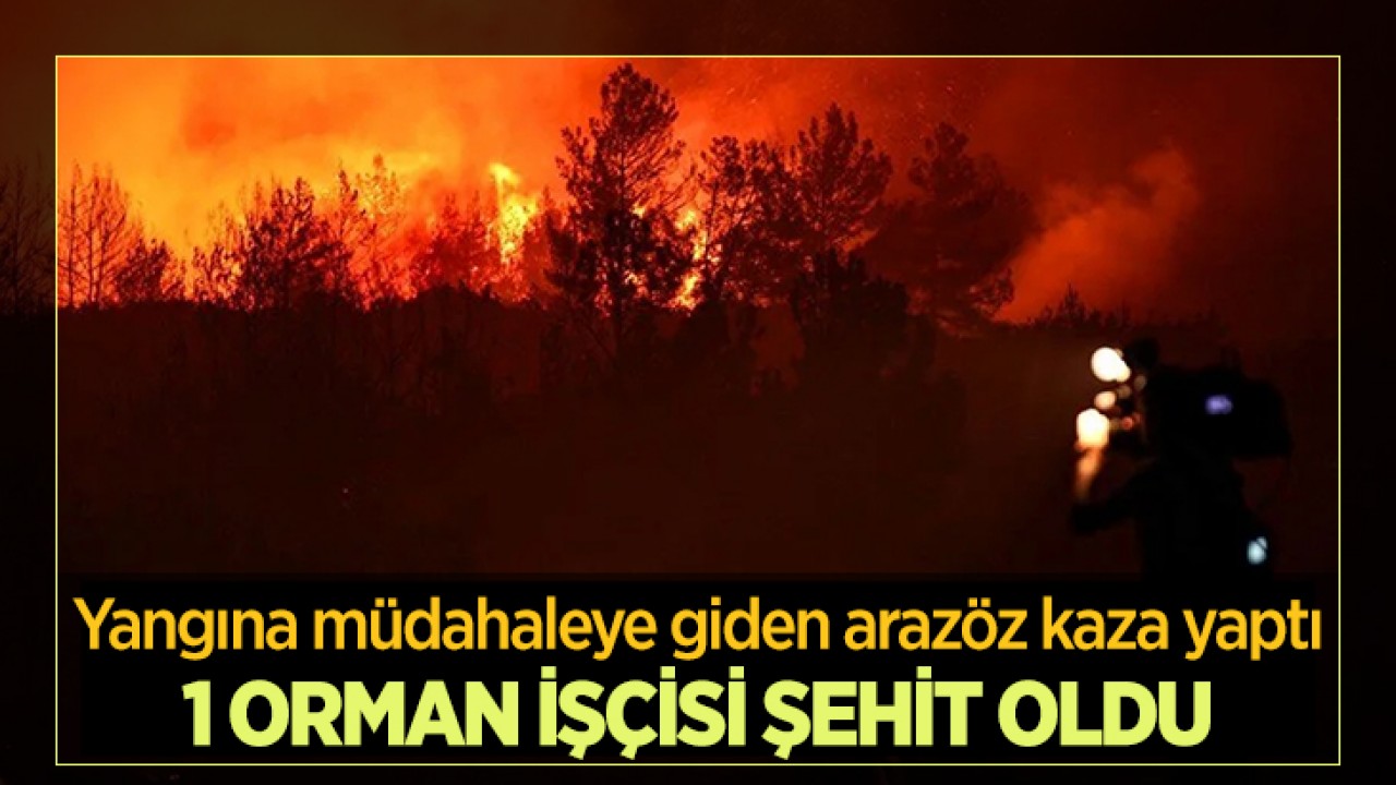 Yangına müdahaleye giden arazöz kaza yaptı: 1 orman işçisi şehit oldu