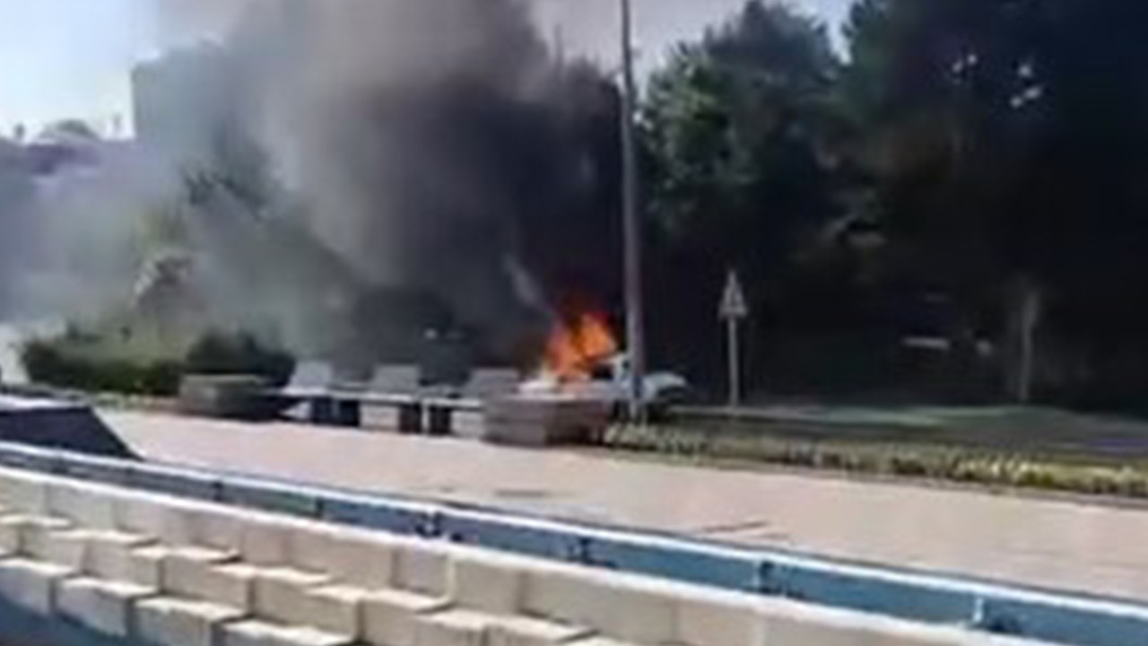 TBMM önünde otomobilini yakan şüpheli tutuklandı