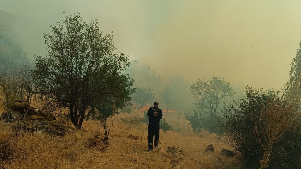 Konya’da otluk alandaki yangın ormana sıçramadan söndürüldü
