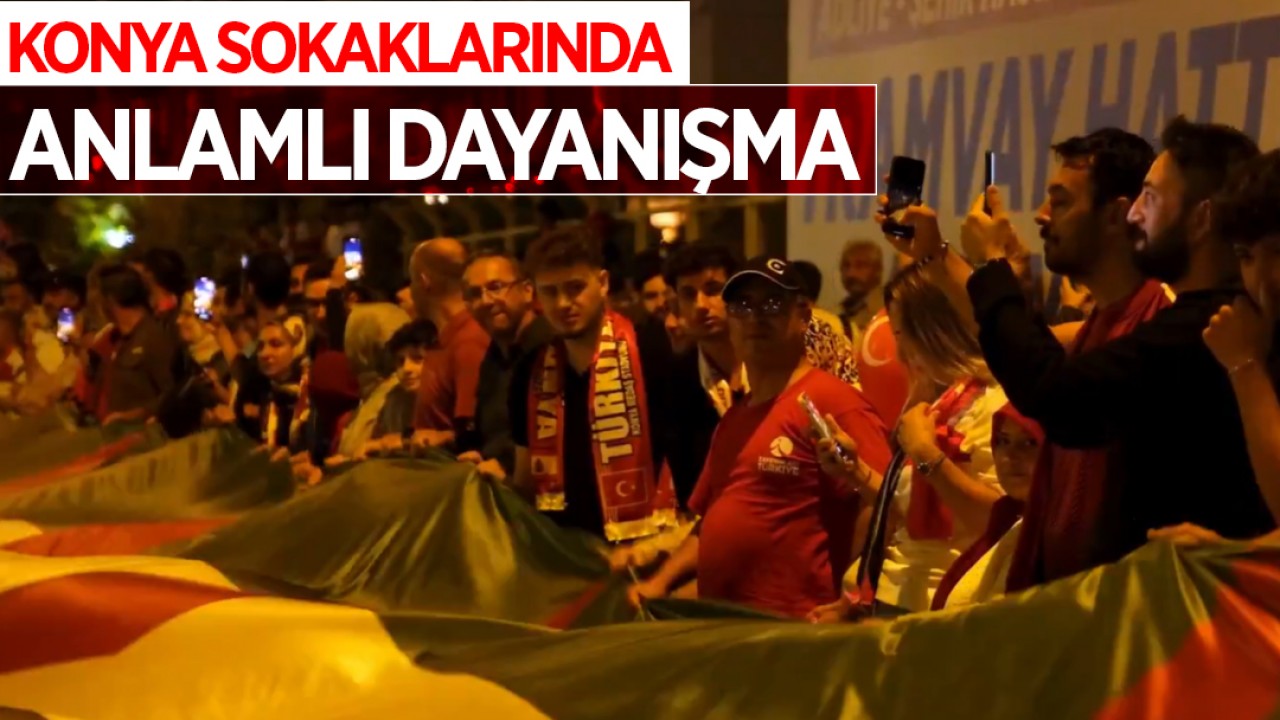 Konya sokaklarında milli maç öncesi anlamlı dayanışma