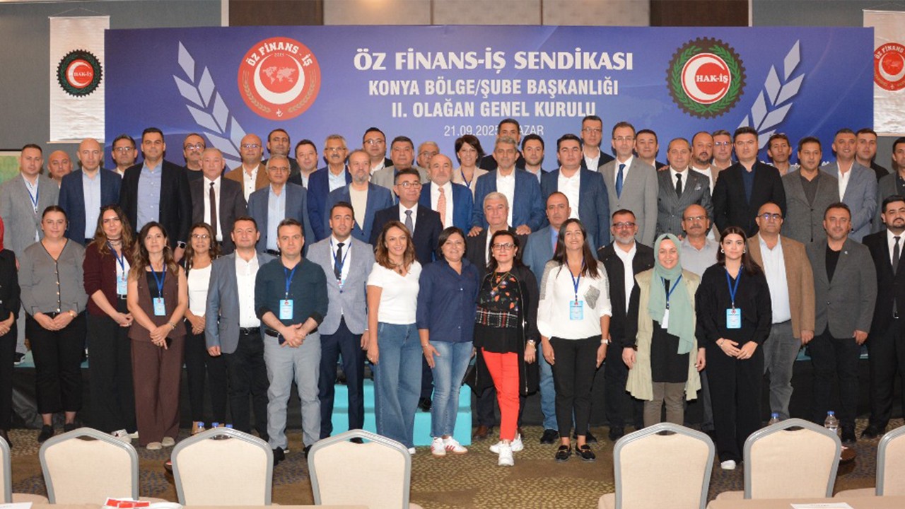 Konya'da Öz Finans İş Sendikası Genel Kurulu yapıldı